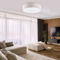 LAMPAMI - lampa na sufit klasyczna beżowa, duży plafon sufitowy, oświetlenie do kuchni, oświetlenie do przedpokoju, oświetlenie do salonu, oświetlenie do sypialni, beżowa lampa sufitowa, lampa boho RONDO CAPPUCCINO 500