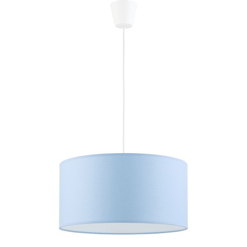LAMPAMI - niebieska lampa sufitowa wisząca, lampa sufitowa młodzieżowa, lampa do dziecięcego pokoju, klasyczna lampa wisząca, lampa okrągła wisząca, lampa dla nastolatków, lampa do pokoju dziecka RONDO KIDS BLUE