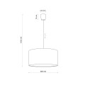 LAMPAMI - niebieska lampa sufitowa wisząca RONDO KIDS BLUE szkic