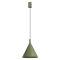 LAMPAMI - lampa sufitowa wisząca, długa lampa wisząca pojedyncza, lampa do kuchni sufitowa, lampa nad stół, lampa nad wyspę kuchenną, lampa do pokoju młodzieżowego, metalowa lampa wisząca NOX 25 zielona oliwka sollux