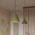 LAMPAMI - lampa sufitowa wisząca, długa lampa wisząca pojedyncza, lampa do kuchni sufitowa, lampa nad stół, lampa nad wyspę kuchenną, lampa do pokoju młodzieżowego, metalowa lampa wisząca NOX 25 zielona oliwka sollux