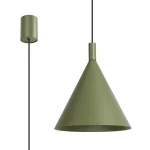 Lampa sufitowa wisząca 140 cm 1xE27 NOX 25 zielona oliwka