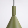 LAMPAMI - lampa sufitowa wisząca, długa lampa wisząca pojedyncza, lampa do kuchni sufitowa, lampa nad stół, lampa nad wyspę kuchenną, lampa do pokoju młodzieżowego, metalowa lampa wisząca NOX 25 zielona oliwka sollux