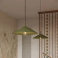 LAMPAMI - lampa sufitowa wisząca, lampa sufitowa wisząca, lampa do kuchni, lampa do salonu, lampa do sypialni, lampa nad stół, minimalistyczna lampa wisząca pojedyncza NOX 40 zielona oliwka sollux