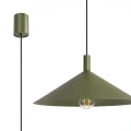 LAMPAMI - lampa sufitowa wisząca, lampa sufitowa wisząca, lampa do kuchni, lampa do salonu, lampa do sypialni, lampa nad stół, minimalistyczna lampa wisząca pojedyncza NOX 40 zielona oliwka sollux