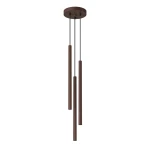 Brązowa lampa wisząca potrójna tuby sufitowe 3xG9 PASTELO 3P