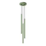 Lampa wisząca potrójna tuby sufitowe kolor szałwiowy 3xG9 PASTELO 3P 