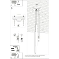 LAMPAMI - lampa tuby sufitowe wiszące PASTELO 3P szałwiowa szkic
