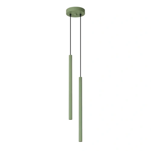 LAMPAMI - lampa sufitowa wisząca, tuby sufitowe, lampa ozdobna, przytulna lampa do sypialni, zielona lampa, oświetlenie nad kanapą w salonie, lampa do łazienki wisząca przy lustrze PASTELO 2 szałwiowa sollux