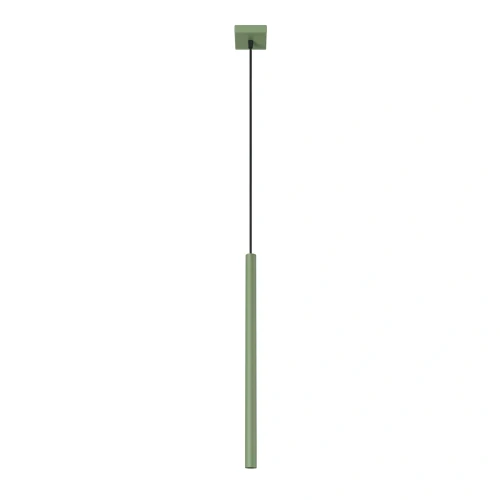 LAMPAMI - lampa wisząca tuba szałwiowa,  lampa wisząca pojedyncza, oświetlenie punktowe, lampa nad stół, oświetlenie nad kanapą w salonie, lampa do kuchni wisząca,  przytulna lampa do sypialni PASTELO 1 szałwiowa sollux