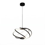 Czarny żyrandol ledowy do salonu 150 cm KANDOR LED CCT
