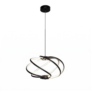 Czarny żyrandol ledowy do salonu 150 cm KANDOR LED CCT