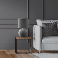 LAMPAMI - lampka nocna szara, lampka do sypialni, lampka do salonu, lampa stojąca,  lampa do salonu na komodę PALLA SMALL GRAY