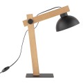 LAMPAMI - lampa stojąca drewniana, lampa dekoracyjna stojąca, lampka nocna do sypialni stojąca, duża lampa stołowa do salonu, lampa stojąca nowoczesna, lampa stojąca designerska OSLO BLACK
