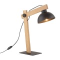 LAMPAMI - lampa stojąca drewniana, lampa dekoracyjna stojąca, lampka nocna do sypialni stojąca, duża lampa stołowa do salonu, lampa stojąca nowoczesna, lampa stojąca designerska OSLO BLACK