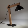 LAMPAMI - lampa stojąca drewniana, lampa dekoracyjna stojąca, lampka nocna do sypialni stojąca, duża lampa stołowa do salonu, lampa stojąca nowoczesna, lampa stojąca designerska OSLO BLACK