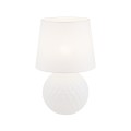 LAMPAMI - lampa stojąca do salonu nowoczesna biała, lampa do salonu na komodę, lampka nocna do sypialni stojąca, lampka nocna stojąca, lampa stołowa z abażurem SANTANA WHITE