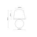 LAMPAMI - lampa stojąca do salonu nowoczesna biała SANTANA WHITE szkic