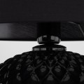 LAMPAMI - lampa stojąca do salonu nowoczesna czarna, stylowa lampa do salonu na komodę, lampa stojąca czarna,  lampka nocna stojąca do sypialni, lampa stołowa z abażurem SANTANA BLACK