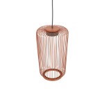 Metalowa lampa wisząca pojedyncza kolor sjena palona/terakota 170 cm 1xGX53 KENAI B