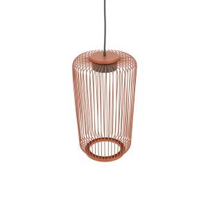 Metalowa lampa wisząca pojedyncza kolor sjena palona/terakota 170 cm 1xGX53 KENAI B