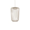 LAMPAMI - beżowa lampa wisząca pojedyncza metalowa, lampa żyrandol do salonu, lampa nad stół, lampa wisząca do sypialni, metalowa lampa, lampa wisząca designerska KENAI B NOWODVORSKI