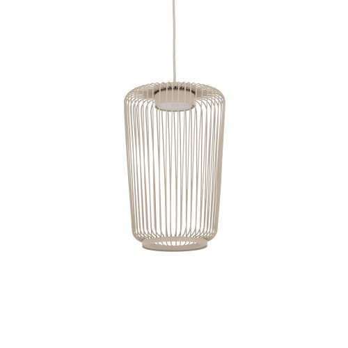 LAMPAMI - beżowa lampa wisząca pojedyncza metalowa, lampa żyrandol do salonu, lampa nad stół, lampa wisząca do sypialni, metalowa lampa, lampa wisząca designerska KENAI B NOWODVORSKI