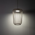 LAMPAMI - beżowa lampa wisząca pojedyncza metalowa, lampa żyrandol do salonu, lampa nad stół, lampa wisząca do sypialni, metalowa lampa, lampa wisząca designerska KENAI B NOWODVORSKI
