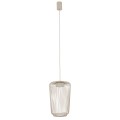 LAMPAMI - beżowa lampa wisząca pojedyncza metalowa, lampa żyrandol do salonu, lampa nad stół, lampa wisząca do sypialni, metalowa lampa, lampa wisząca designerska KENAI B NOWODVORSKI