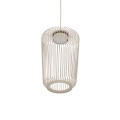 LAMPAMI - beżowa lampa wisząca pojedyncza metalowa, lampa żyrandol do salonu, lampa nad stół, lampa wisząca do sypialni, metalowa lampa, lampa wisząca designerska KENAI B NOWODVORSKI