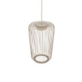 LAMPAMI - beżowa lampa wisząca pojedyncza metalowa, lampa żyrandol do salonu, lampa nad stół, lampa wisząca do sypialni, metalowa lampa, lampa wisząca designerska KENAI B NOWODVORSKI