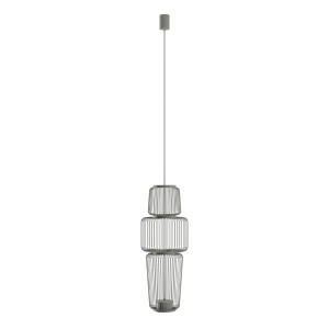 Metalowa lampa wisząca nowoczesna jedwabisty grafit 170 cm 1xGX53 NOME B