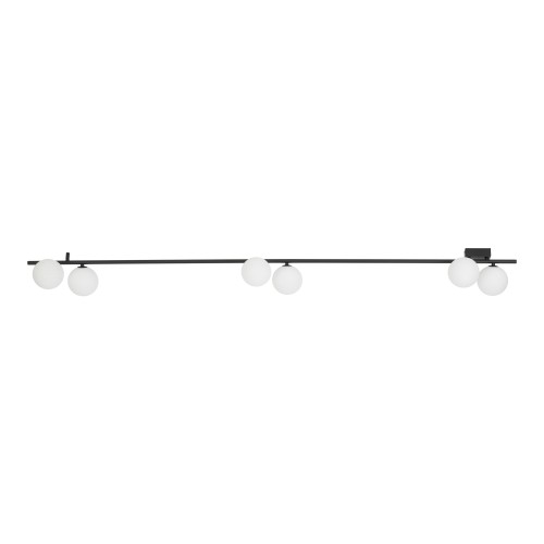 LAMPAMI - czarna lampa sufitowa, lampa z kulami, czarna lampa na sufit, lampa sufitowa listwa czarna, lampa na niski sufit, lampa do pokoju młodzieżowego, lampa do sypialni sufitowa, oświetlenie do kuchni, oświetlenie na przedpokój IMELO BLACK