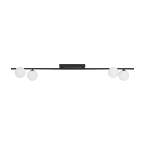 LAMPAMI - czarna lampa sufitowa, lampa z kulami, lampa na sufit, podłużna lampa sufitowa, klosze szklane kule, oświetlenie do kuchni sufitowe, oświetlenie na przedpokój, lampa do salonu, lampa sufitowa do pokoju młodzieżowego IMELO BLACK