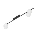 LAMPAMI - czarna lampa sufitowa, lampa z kulami, lampa na sufit, podłużna lampa sufitowa, klosze szklane kule, oświetlenie do kuchni sufitowe, oświetlenie na przedpokój, lampa do salonu, lampa sufitowa do pokoju młodzieżowego IMELO BLACK