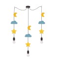 LAMPAMI - lampa wisząca kolorowa potrójna dziecięca, lampa dla dziewczynki, lampa do pokoju chłopca, lampa wisząca kolorowa potrójna, kolorowa lampa do pokoju dziecka