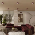 LAMPAMI - lampa sufitowa nowoczesna,  plafon sufitowy, lampa do kuchni nowoczesna, lampa do korytarza, lampa na sufit, lampa plafon mały MODO 2 burgund sollux