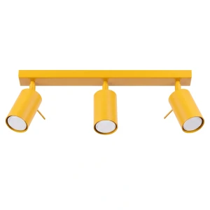 Żółta lampa na sufit listwa 3xGU10 plafon sufitowy RING 3L