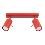 Czerwona lampa sufitowa regulowana podwójna plafon sufitowy 2xGU10 RING 2 czerwony