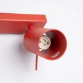 LAMPAMI - czerwona lampa sufitowa regulowana podwójna, plafon sufitowy czerwony, lampa na sufit do pokoju, czerwona lampa przysufitowa, lampa sufitowa młodzieżowa, lampa do pokoju dziecka RING 2 czerwony sollux