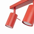 LAMPAMI - czerwona lampa sufitowa regulowana podwójna, plafon sufitowy czerwony, lampa na sufit do pokoju, czerwona lampa przysufitowa, lampa sufitowa młodzieżowa, lampa do pokoju dziecka RING 2 czerwony sollux