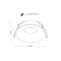 LAMPAMI - oczko sufitowe białe aluminiowe EYE OCZKO ALUMINIOWE BIAŁE IP44 szkic