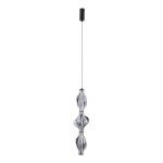 Lampa sufitowa wisząca ledowa długa 210 cm 3000K ELVA BLACK LED 22W