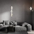 LAMPAMI - lampa sufitowa wisząca, lampa do sypialni wisząca przy łóżku, lampa wisząca do salonu, lampa wisząca pojedyncza dekoracyjna, lampa sufitowa wisząca czarna ELVA BLACK