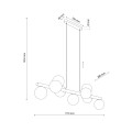 LAMPAMI - lampa sufitowa kule białe ESTERA WOOD szkic