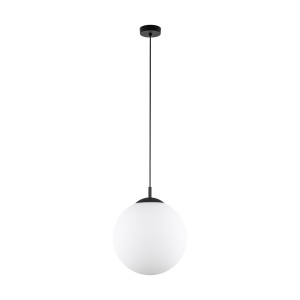 Lampa sufitowa wisząca klosz kula mleczna 175 cm 1xE27 ESME WHITE
