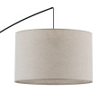 LAMPAMI - duża lampa stojąca do salonu,  designerska lampa podłogowa z abażurem, lampa podłogowa czarna, lampa podłogowa do czytania MOBY NATURE