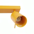 LAMPAMI - lampa sufitowa podłużna wielopunktowa, plafon sufitowy, lampa na sufit, lampa sufitowa regulowana listwa, żółta lampa sufitowa młodzieżowa, lampa do pokoju dziecięcego sufitowa RING 6L żółty sollux