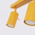 LAMPAMI - lampa sufitowa podłużna wielopunktowa, plafon sufitowy, lampa na sufit, lampa sufitowa regulowana listwa, żółta lampa sufitowa młodzieżowa, lampa do pokoju dziecięcego sufitowa RING 6L żółty sollux