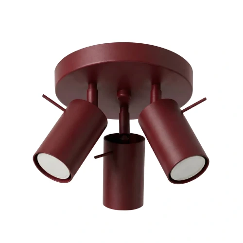 LAMPAMI - lampa na sufit, plafon sufitowy, oświetlenie do kuchni sufitowe, oświetlenie do przedpokoju sufitowe, lampa sufitowa do wiatrołapu, lampa sufitowa regulowana RING 3P burgund sollux